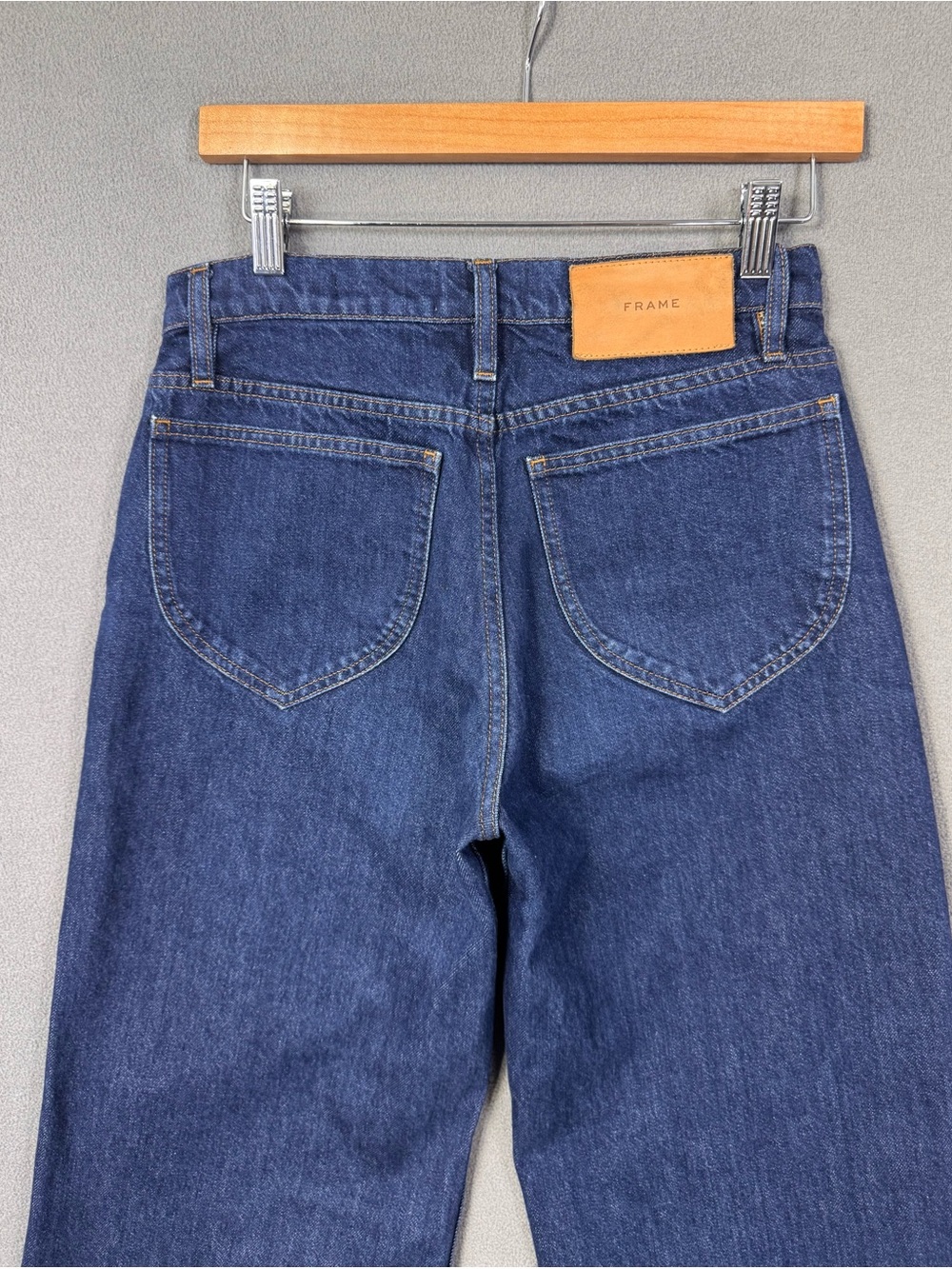 FRAME Le Italien Wide Leg Jeans in Color Rinse Wash, High Rise Dark Denim, 26 - Picture 14 of 16